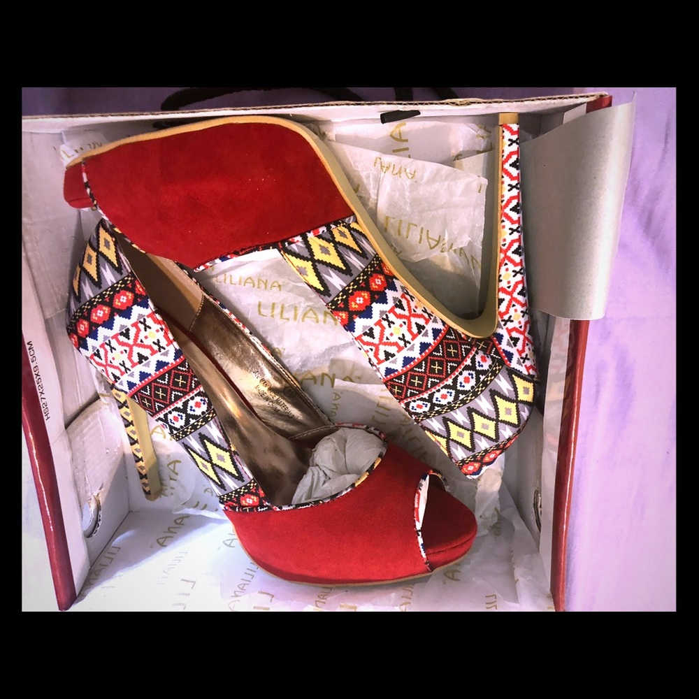 Red pump heel